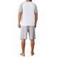 thumbnail image 3 of INSPIRE CHIC Conjunto de Pijama para Hombre con Mangas Raglán Cortas, Cuello Redondo y Cordón M Gris Blanco, 3 of 5