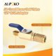 thumbnail image 2 of Válvula de bola Aupoko 1/4" SAE de cierre recto para aire acondicionado, 2 of 7