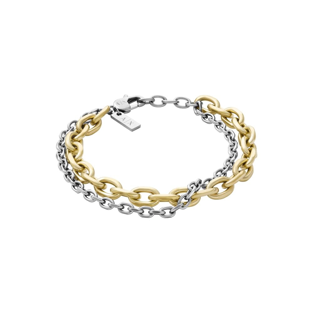 Pulsera Armani Exchange A|x Gunmetal De Acero Inoxidable Para Hombre