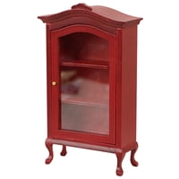 Bothyi - Gabinete En Miniatura Casa De Muñecas Mueble De Exhibición Modelo Juguete Muebles Rojo