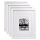 thumbnail image 1 of Set de 4 marcos de fotos Egofine de madera blanca con plexiglás, 11 x 14 cm, 1 of 9