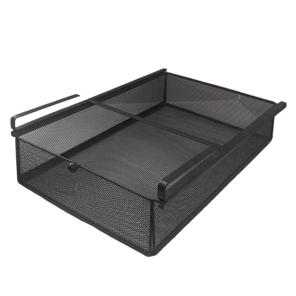 Organizador De Hierro Extraíble Para Cajón Colgante Debajo Del Gabinete, Para Armario, Cocina, Hogar, L, Negro