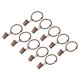 thumbnail image 1 of Anillos de cortina Uxcell con clips, paquete de 14 anillos de clip para cortinas, ganchos de anillo de clip para cortinas de 1.5" cobre, 1 of 5