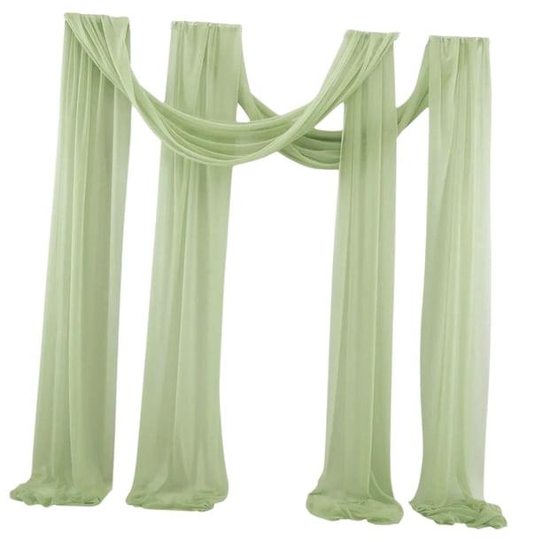 Arcio de boda chiffon drape mesa corredor de árboles arbor práctico cubierta de mesa decorativa creativa reutilizable para suministros de fiesta Verde
