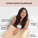 thumbnail image 3 of Funda de almohada de satén, kitsch, más suave que la seda, tamaño queen o king, 3 of 9