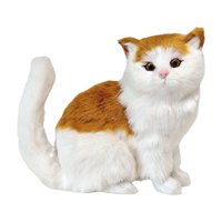 Magideal - Figurado De Gato Peludo Realista Juguete Peluche Lindo Adorno Decorativo Réplica De Animales De Peluche Para Mascotas Para La Oficina Para El Hogar Estilo B