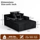 thumbnail image 3 of 64.96-inch Indoor Recliner, Extra Large Upholstered Sofa Bed, Modern Deep-Seat Sofa, Comfortable Corduroy Sleep Bed, Suitable for Living Room and Bedroom, No Assembly Required (Black), 3 of 3