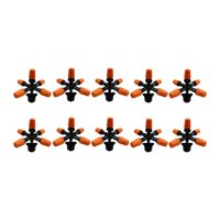 Magideal - Rociador De Manguera De Agua De 10X De Jardín Con Rociador De Cinco Cabezas Hilo De Jardinería 360 Degree De Riego Giratorio Para Césped Jardín De