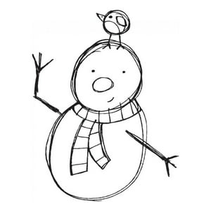 Rienda Libre Graphics - Decomural Christmas Snowman Festive Xmas Ws-34400