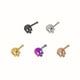 thumbnail image 2 of 2 pcs Halloween Skull Nose Ring Set - Straight Rod Nose Nails for Human Piercing - Unique Nose Jewelry Decor, 2 of 4