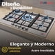 thumbnail image 2 of Encimera Gas Licuado 5 Platos Acero Inox. con Chispero + Kit de Instalación, 2 of 11