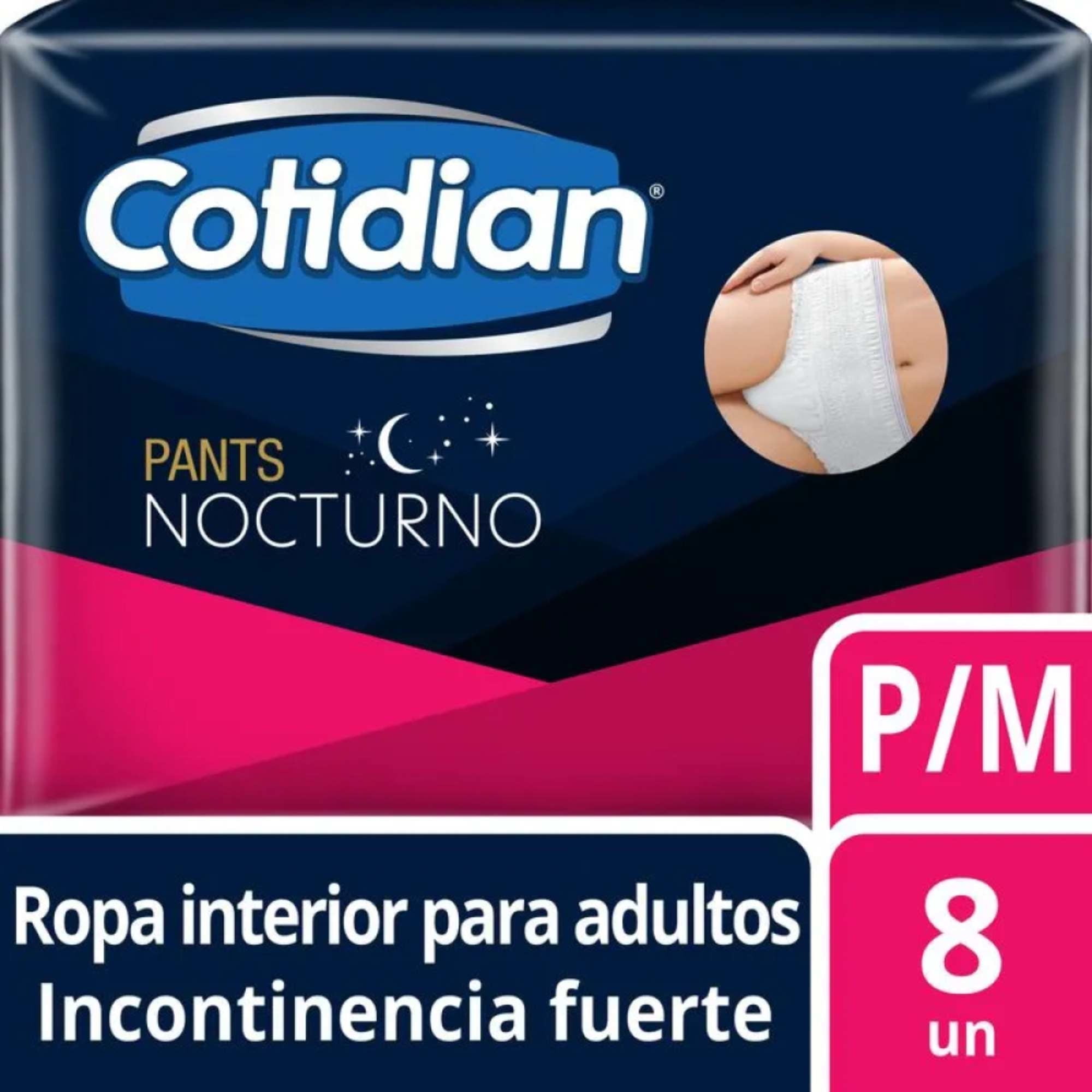 Pants Nocturnos Incontinencia Fuerte P/m 8 Un Cotidian
