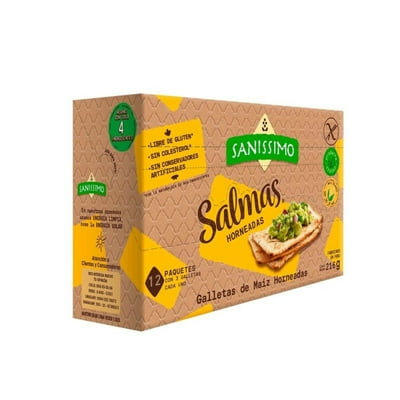 Galletas De Maíz Salmas Sin Glúten 12 Paquetes 216 Gr Sanissimo