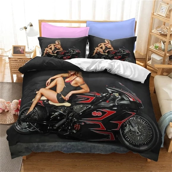 Car Duvet Cover Sexy Buttocks Girl Bedding Set Soft Microfiber Bikini Comforter Cover For Women Teen Adults Bedroom Decor