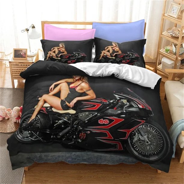 Car Duvet Cover Sexy Buttocks Girl Bedding Set Soft Microfiber Bikini Comforter Cover For Women Teen Adults Bedroom Decor