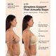 thumbnail image 5 of Sujetador sin tirantes SHAPERMINT Wireless Antideslizante Bandeau Beige, 5 of 8