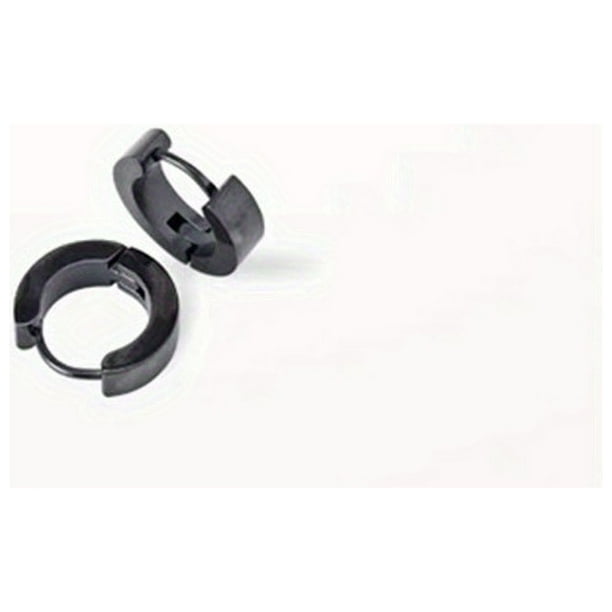 1pair Men's Simple Hoop Earrings, Trendy Stainless Steel Earrings, Ear Clips, Ear Jewelry