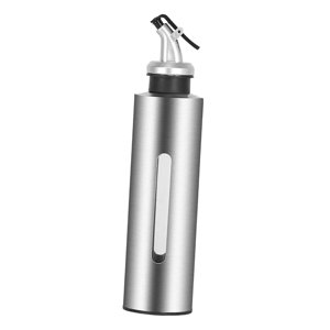 Magideal - Botella De Aceite, Botella Dispensadora De Aceite, Botella De Condimento Para Cocinar De Acero Inoxidable 304, Para Freír En Interiores, Barbacoa, Metro:290Ml