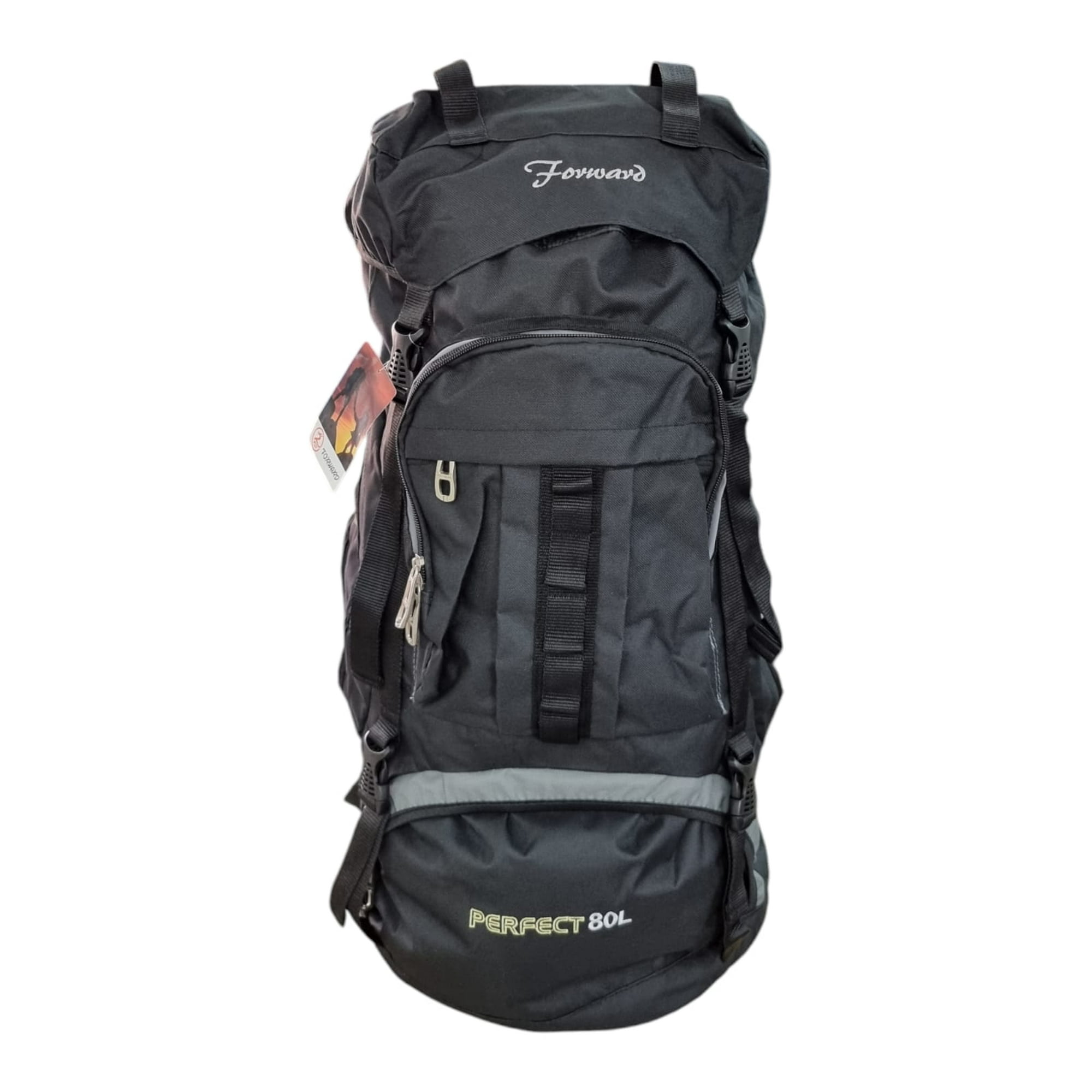 Perfect Choice - Mochila Camping 80 Litros 65x40x20 Cm Color Negro