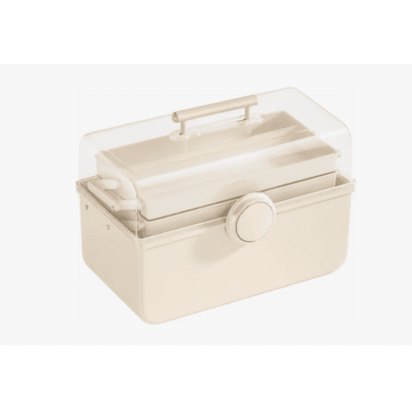 Caja Organizadora De Maquillaje Y Cosméticos Portátil BEIGE