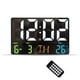 thumbnail image 1 of Reloj enchufable de lujo ligero, pantalla grande, silencioso, sala de estar simple, atenuación, control remoto, textiles para el hogar, decoración del hogar, reloj de escritorio, despertador, 1 of 6