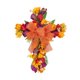 thumbnail image 2 of Corona De Flores Artificiales Corona De Puerta De Tulipán Festival De Pared Corona De Cruz De Pascua Naranja, 2 of 5