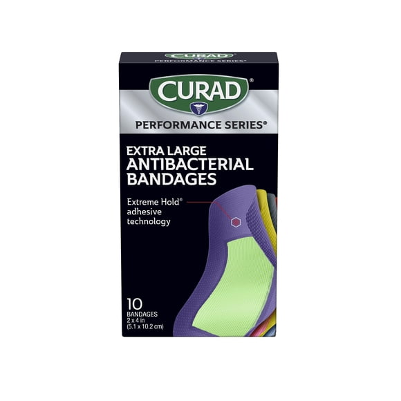 Bandages Curad Performance Series, antibacterianos, 10 unidades