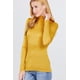 thumbnail image 3 of Saronite Camiseta Básica de Punto de Rayón con Cuello Alto y Manga Larga, Color Mostaza Dorado (para Mujer), 3 of 3