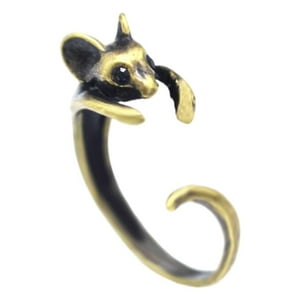 Genérico - Anillo De Apertura En Forma De Ratón De Moda Joyas Ajustables Novedad Hombres Y Mujeres Regalo Bronce