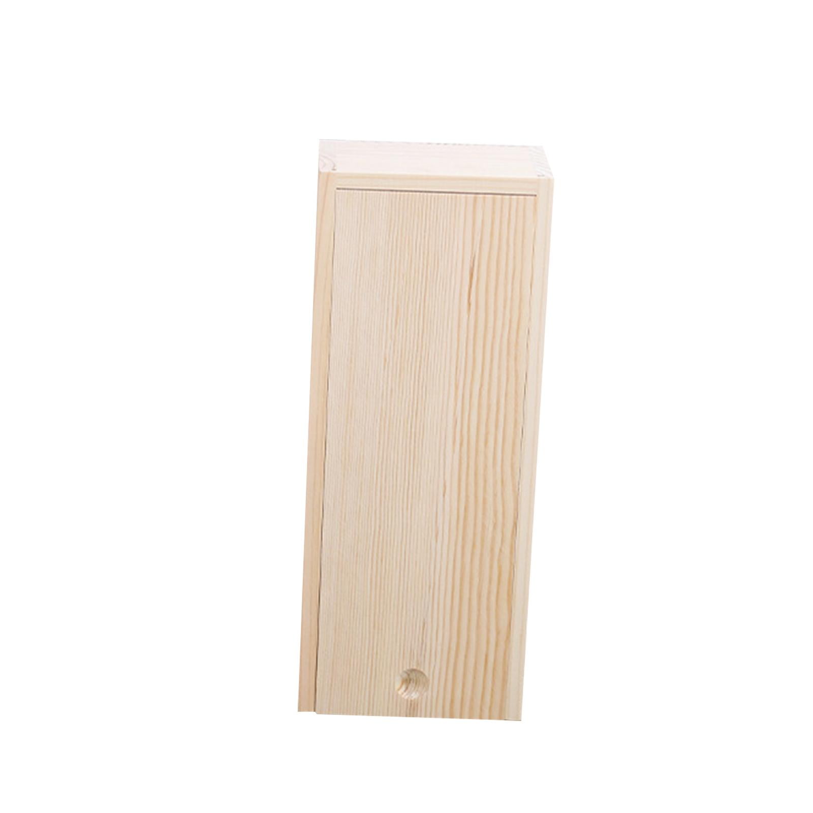 Magideal - Caja De Madera Sin Terminar Con Cubierta Extraíble Joyero Sin Pintar Caja De Madera Decorativa Vacía Caja De Baratijas De Recuerdo Para Cafetería Desp