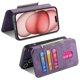 thumbnail image 3 of Funda Billetera Magnética para iPhone 15 Soporte Tarjetas Desmontable Morado, 3 of 6