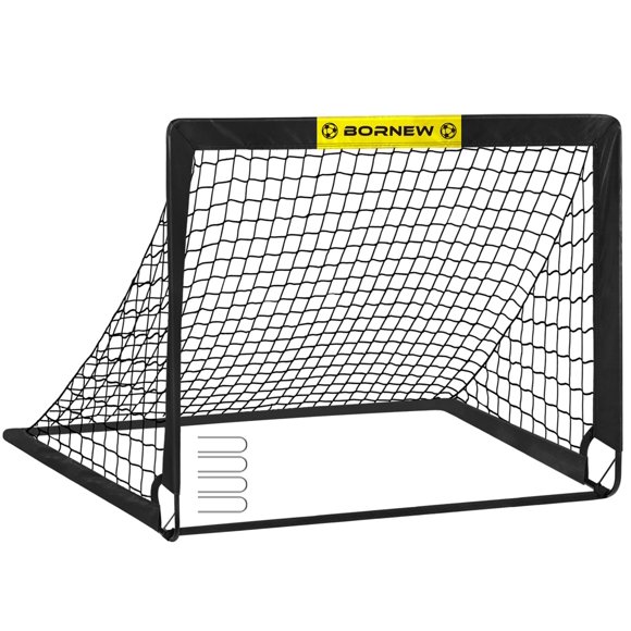 Portería de fútbol BORNEW 122x91 cm portátil tipo pop‑up para niños