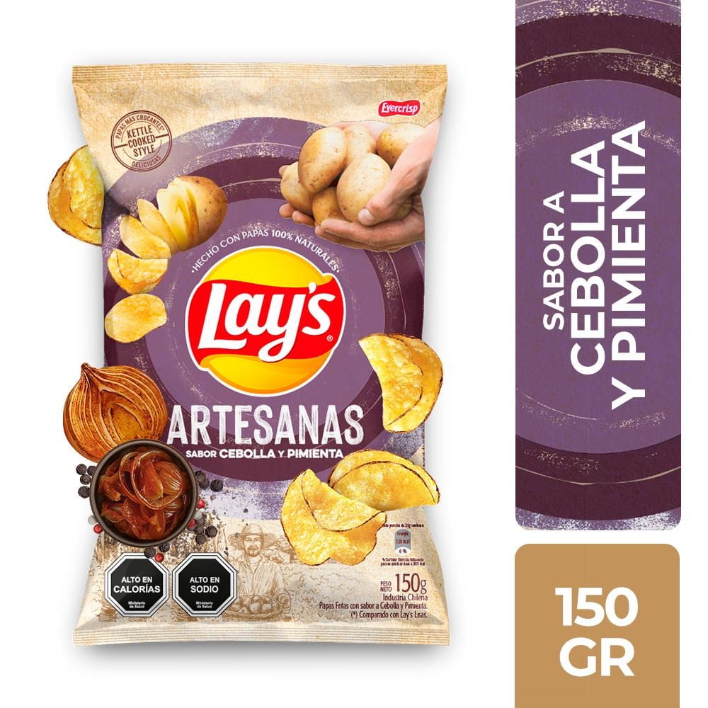 Papas Fritas Artesanas Cebolla Y Pimienta 150 g Lay's