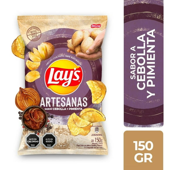 Papas Fritas Artesanas Cebolla y Pimienta, 150 g