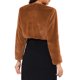 thumbnail image 3 of Chaqueta de Piel para Mujer Chaqueta de Novia Recortada Vestido Bolero Peludo Abierto Formal Imitación de Piel Chaqueta de Noche Marrón L, 3 of 7
