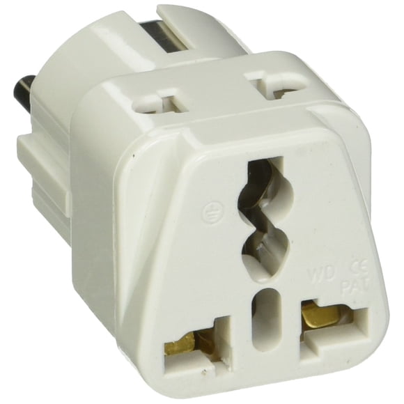 Adaptador de enchufe Ckitze BA-9N con conexión a tierra universal tipo E/F