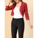 thumbnail image 5 of INSPIRE CHIC Chaquetas de Mujer de Encaje Floral Cárdigan de 3/4 Mangas Cubierta Transparente Rojo Escarlata XL, 5 of 7