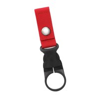 Magideal - Botella Colgante Hebilla Clip Mosquetón Llavero Cinturón Botella De Agua Soporte De Anillo Mosquetón Cinturón Correa Para Senderismo Escalada Montañis Rojo