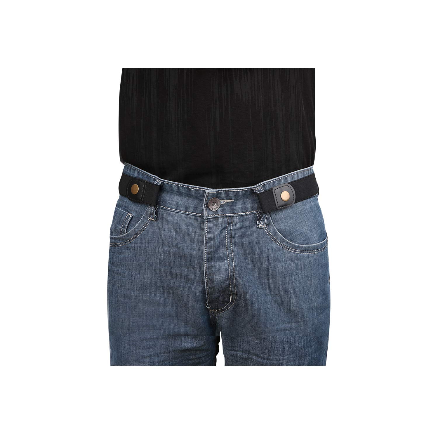 Cinturón Elástico Invisible Xzqtive Para Hombres/mujeres Negro (91-127 Cm)