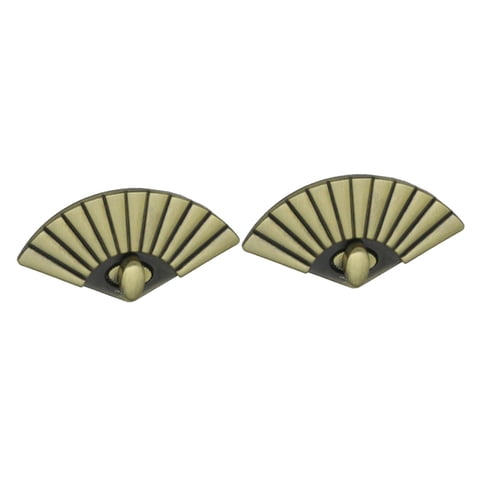 Magideal - 2 Piezas De Cierre Giratorio Para Carteras, Bolsos De Mano, Cierres Giratorios, Herrajes, Cierre Resistente Para Hacer Carteras, Bolsos De Cuero Verde Antigüedad