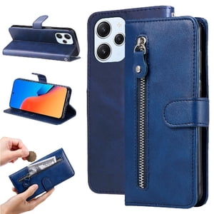 Gangxun - Funda Con Cremallera Para Xiaomi Poco M6 Pro 5G, Carcasa Cartera De Cuero Pu Con Soporte Y Tarjetero