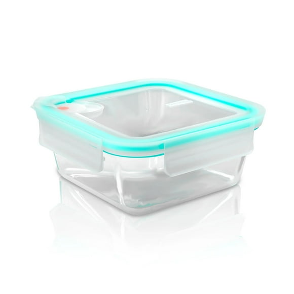 Contenedor De Vidrio Hermetico Cuadrado 1200mL Glasslock