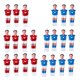 thumbnail image 3 of 22 Piezas De Futbolín Para Hombre, Piezas De Repuesto Para Jugador De Fútbol, Rojo Y Azul, 3 of 5