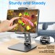 thumbnail image 2 of Soporte para tableta ROADOM, ajustable y giratorio de 360°, negro, 2 of 6