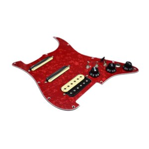 Magideal - Golpeador De Guitarra Eléctrica Cargado, Pieza De Repuesto Para Guitarra, Placa De Rasguño De Repuesto Para Pastillas Ssh Para Guitarras Eléctricas Rojo