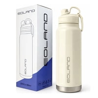 Eoland - Termo 800Ml Acero Inoxidable Botella Agua Termica Liquido Blanco