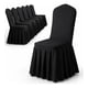 thumbnail image 1 of X6 Fundas Negro Para Silla Eoland Spandex Con Faldón Elegante Evento Bodas Banquetes, 1 of 4