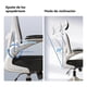 thumbnail image 5 of Silla Oficina Escritorio Ergonomica Norplat Lumbar Pro 4d  Negro Y Blanco Malla, 5 of 12