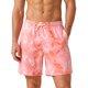 thumbnail image 1 of INSPIRE CHIC Pantalones Cortos de Playa con Estampado de Hojas Tropicales para Hombre, Forrados y con Cordón, L Rosa, 1 of 5