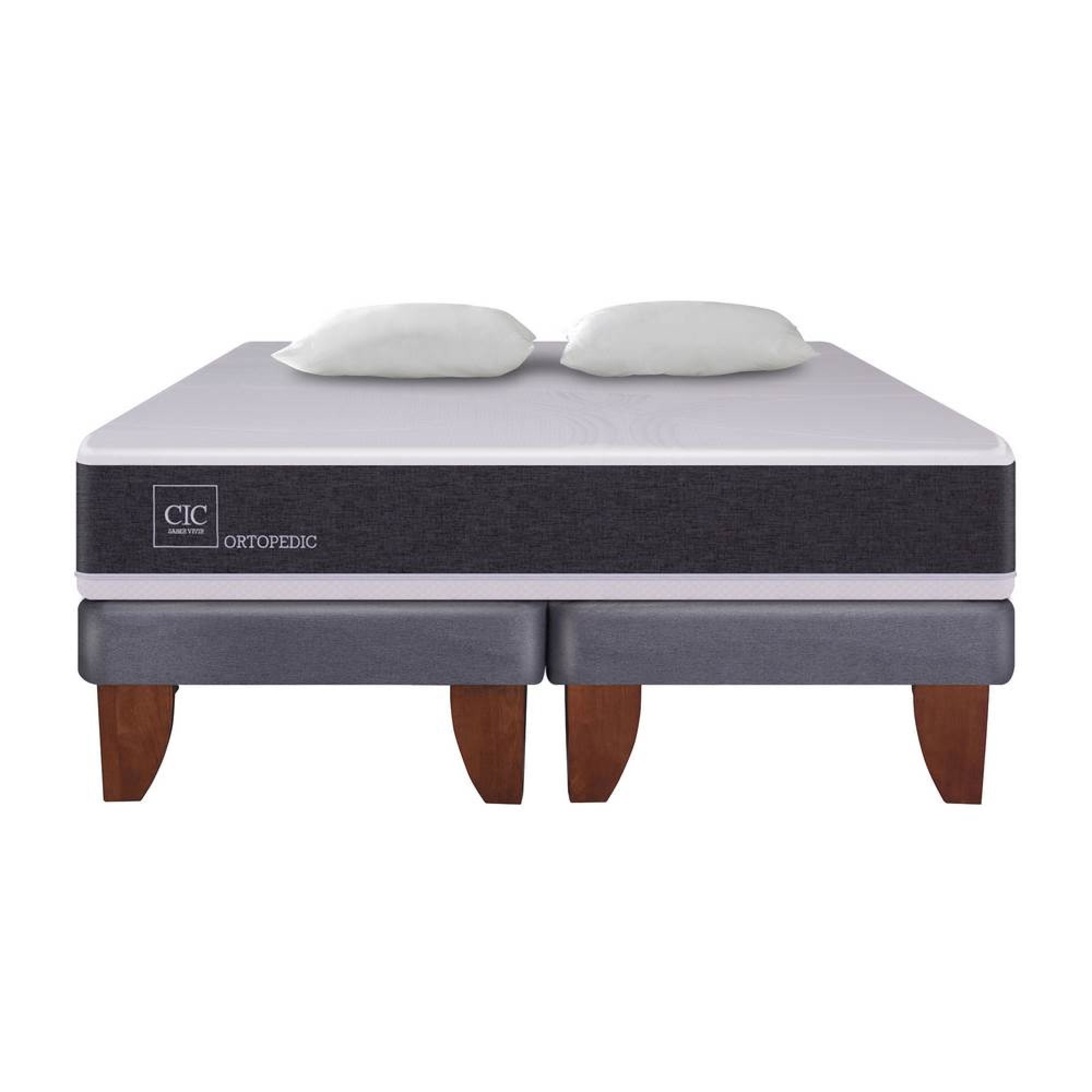 Cama Europea Europea New Ortopedic 2 Plaza Base Dividida + 2 Almohadas